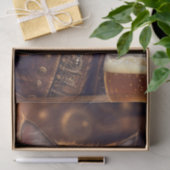 Papier Mousseline Découpage - chat vapeur avec bière - (Cadeau)