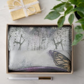 Papier Mousseline Découpage Chat Whimsical Haut Chapeau Purple (Cadeau)