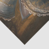 Papier Mousseline Découpage Chat Whimsical Vintage Attique (Détail)