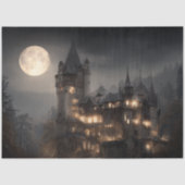 Papier Mousseline Découpage Château gothique de Lune Dracula (Recto)