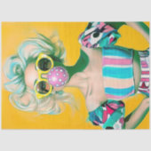 Papier Mousseline Découpage Chaud été Hippie Soeur Twin (Recto)