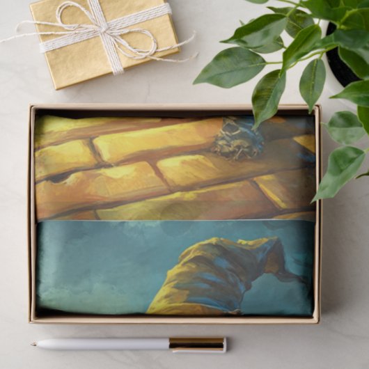 Papier Mousseline Découpage Chemin en briques jaunes hanté (Cadeau)