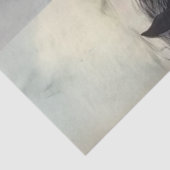 Papier Mousseline Découpage Cheval Charbon Collage Art Rustique (Détail)