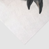 Papier Mousseline Découpage Cheval Double exposition Forêt Lune (Détail)