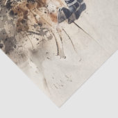 Papier Mousseline Découpage Cheval équestre saut (Détail)