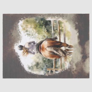 Papier Mousseline Découpage Cheval et cavalier