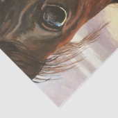 Papier Mousseline Découpage Cheval et tournesol en papier de tissus (Détail)