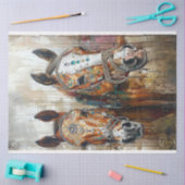 Papier Mousseline Découpage Chevaux de Peinture à Bijoux Artistique (Artisanat)