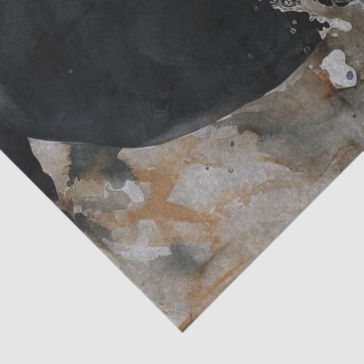 Papier Mousseline Découpage Chevaux noirs sauvages (Détail)