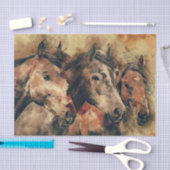 Papier Mousseline Découpage Chevaux Sauvages 10 x 15 Art Papier Tiss (Artisanat)