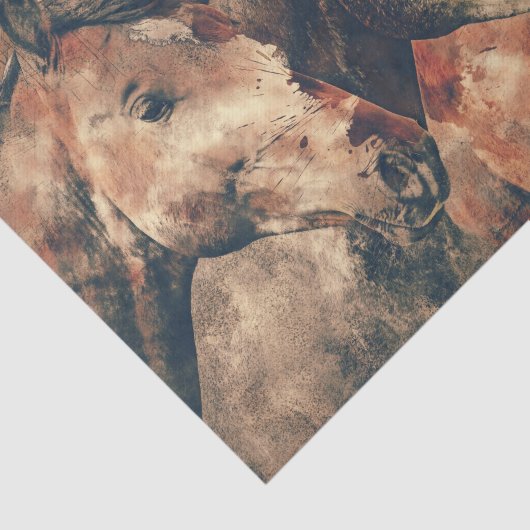 Papier Mousseline Découpage Chevaux Thoroughbred (Détail)