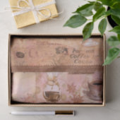 Papier Mousseline Découpage chic de café rétro (Cadeau)