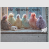 Papier Mousseline Decoupage Chicken Shenanigans Tissue Humor (Recto)