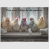 Papier Mousseline Decoupage Chicken Window Seat Tissue Humor  (Recto)