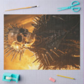 Papier Mousseline Découpage Chien de crâne métallique gothique Spike (Artisanat)