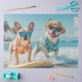 Papier Mousseline Découpage Chiens-taureaux surfant journées chaudes (Artisanat)