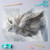 Papier Mousseline Découpage Chouette blanche Intricer l'attrait dans (Artisanat)
