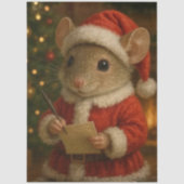 Papier Mousseline Decoupage Christmas Mouse Santa Suit (Recto)