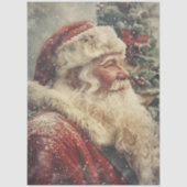 Papier Mousseline Decoupage Christmas Traditional Santa Claus (Recto)
