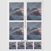 Papier Mousseline Decoupage Christmas Train Winter Scene Ireland (Recto)