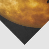 Papier Mousseline Découpage Citrouille, chauve-souris, hibou et lune (Détail)