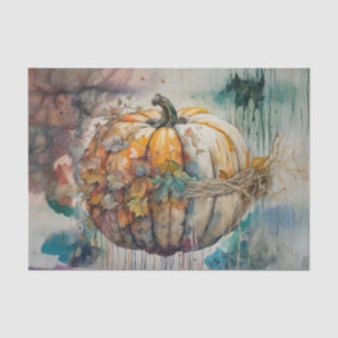 Papier Mousseline Découpage Citrouille d'aquarelle de automne classi