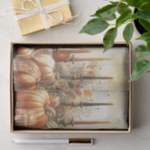 Papier Mousseline Découpage Citrouille Floral Automne (Cadeau)