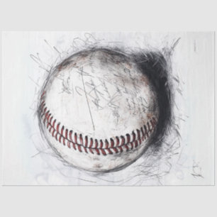 Papier Mousseline Découpage Classic Baseball Signatures manuscrites