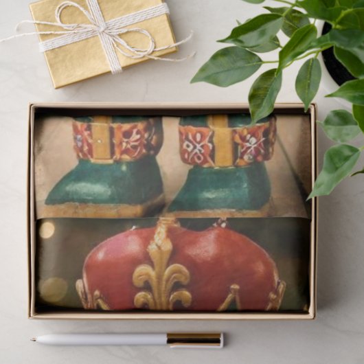 Papier Mousseline Decoupage Classic Nutcracker Red Green  (Cadeau)