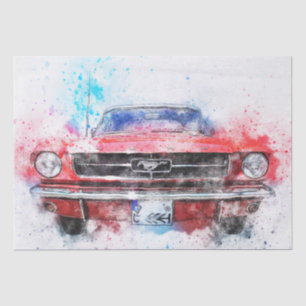 Papier Mousseline Découpage classique de voiture Mustang