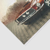 Papier Mousseline Découpage classique de voiture Mustang (Détail)