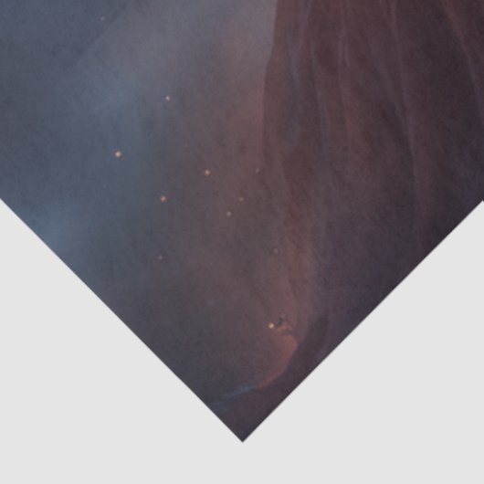 Papier Mousseline Decoupage Cloaked Women Moonlit Summons Castle.  (Détail)