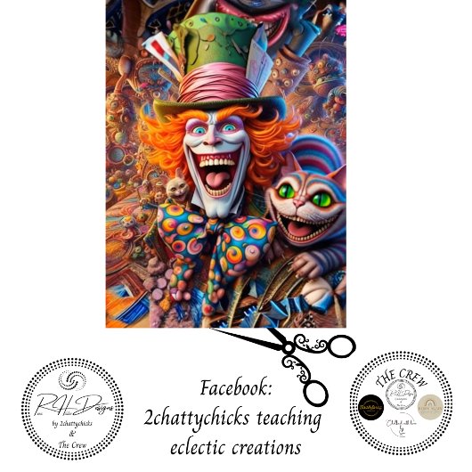 Papier Mousseline Decoupage Clown & Cat Chaos Enchanted Forest