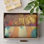 Papier Mousseline Découpage Clown de couleur vive Jaune, Rouge Bleu (Cadeau)