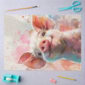 Papier Mousseline Découpage Cochon Whimsical dans un pays d'merveill (Artisanat)