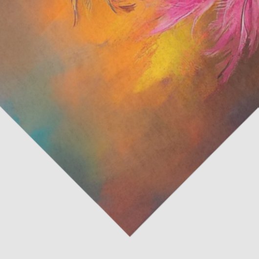 Papier Mousseline Découpage Cockatoos Whimsical Plumes Lumineuses (Détail)