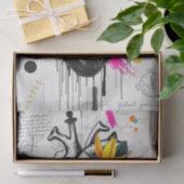 Papier Mousseline Découpage Coeur et fleurs tropicales | Gras (Cadeau)