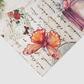 Papier Mousseline Découpage Collage aquarelle vintage (Détail)