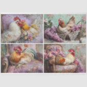 Papier Mousseline Découpage Collage de poulet (Recto)