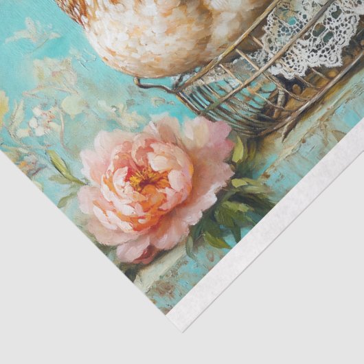 Papier Mousseline Découpage Collage de poulet (Détail)