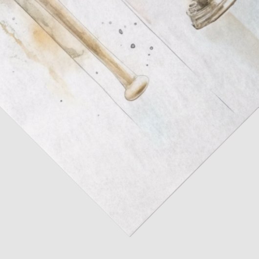 Papier Mousseline Découpage Collage Verticals Baseball Thème (Détail)