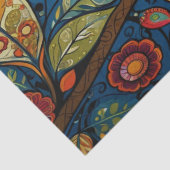 Papier Mousseline Découpage colorée d'oiseaux (Détail)