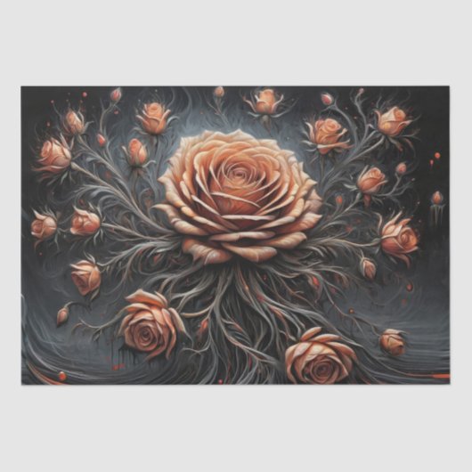 Papier Mousseline Découpage - constellation Rose - (Recto)