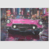 Papier Mousseline Découpage convertible Vintage rose (Recto)