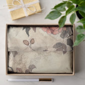 Papier Mousseline Découpage corbeau et Rose (Cadeau)