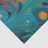 Papier Mousseline Decoupage Cosmic Swirl Sunburst Vibrant Colors  (Détail)