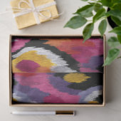 Papier Mousseline Découpage couleur Abstrait Ikat Motif (Cadeau)