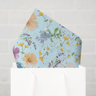 Papier Mousseline Découpage couleur bleu arrière - plan fleurs sauva