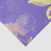 Papier Mousseline Découpage couleur d'aquarelle florale pourpre (Détail)