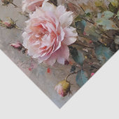 Papier Mousseline Découpage couleur d'aquarelle rose Roses (Détail)